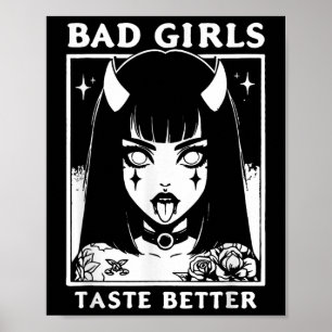 Vintage Bad Girls Gönnen Liebhaber von Tattoos Poster