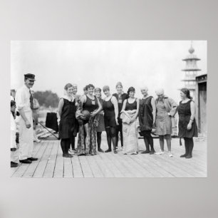 Vintage badenAnzüge, 1910s Poster