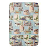 Vintage Badeseen auf blau Badematte (Vorderseite Vertikal)