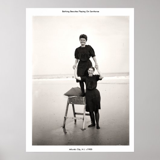 Vintage Badeseen Sawhorge Poster (Vorne)