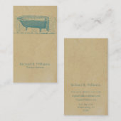 Vintage Badewanne Visitenkarte (Vorne/Hinten)