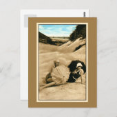 Vintage Badewannen, Dünen Postkarte (Vorne/Hinten)