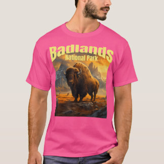 Vintage Badlands Nationalpark Amerikanischer Bison T-Shirt