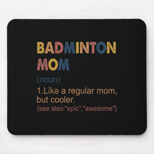 Vintage Badminton Mama Definition Badminton Mama f Mousepad (Vorne)