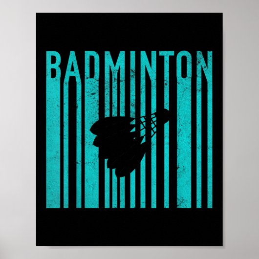 Vintage Badminton - Retro Badminton Player - Badmi Poster (Vorne)