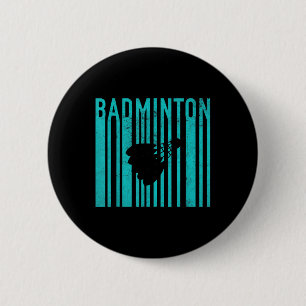 Vintage Badminton - Retro Badminton Spieler - Badm Button
