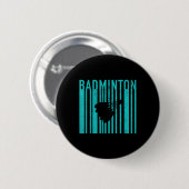 Vintage Badminton - Retro Badminton Spieler - Badm Button (Vorne & Hinten)