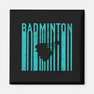 Vintage Badminton - Retro Badminton Spieler - Badm Magnet