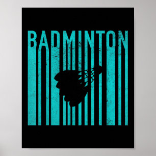 Vintage Badminton - Retro Badminton Spieler - Badm Poster