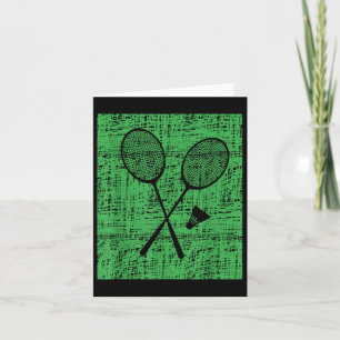 Vintage Badminton-Schläger und Federball  Karte