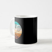 Vintage Badmintonspieler Badminton  Kaffeetasse (Vorderseite Links)