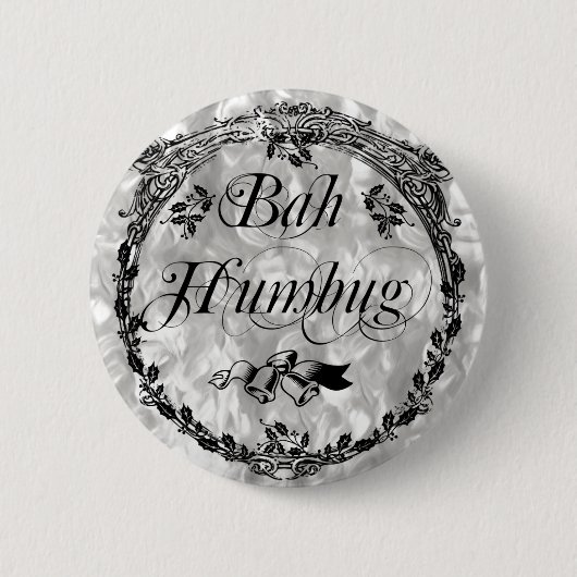 Vintage Bah Humbug Button (Vorderseite)