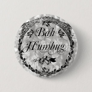 Vintage Bah Humbug Button