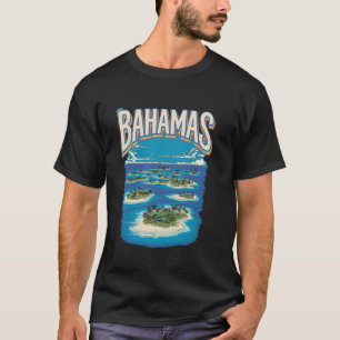 Vintage Bahamas Palmenstrand Sonnenuntergang T-Shirt