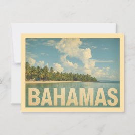 Vintage Bahamas-Reise Postkarte