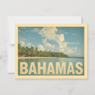 Vintage Bahamas-Reise Postkarte