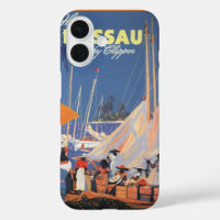 Vintage Bahamas Reisen Kunst, Fliegen Nassau von C