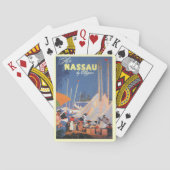 Vintage Bahamas Reisen Kunst, Fliegen Nassau von C Spielkarten (Rückseite)