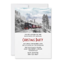 Vintage Bahn Winter Landschaft Weihnachten Party