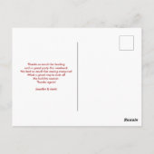 Vintage Bahn Winter Weihnachtslandschaft Danke Postkarte (Rückseite)