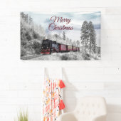 Vintage Bahn Winterweihnachtszene Banner (Insitu)