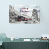 Vintage Bahn Winterweihnachtszene Banner (Messeveranstaltung)