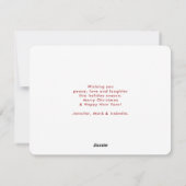 Vintage Bahn Winterweihnachtszene Feiertagskarte (Rückseite)