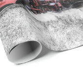 Vintage Bahn Winterweihnachtszene Geschenkpapier (Rolleneckpunkt)