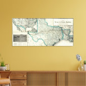 Vintage Bahnkarte Texas und Louisiana (1903) Leinwanddruck (Insitu (Wohnzimmer))