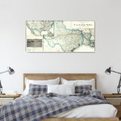 Vintage Bahnkarte Texas und Louisiana (1903) Leinwanddruck (Insitu (Schlafzimmer))