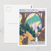 Vintage Bahnposter der Schweiz Postkarte (Vorne/Hinten)