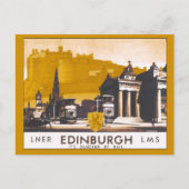 Vintage Bahnreise Edinburgh LNER/LMS Postkarte (Vorderseite)