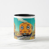 Vintage Bahnübergänge: Darstellung der Lokomotive Tasse (Zentrum)