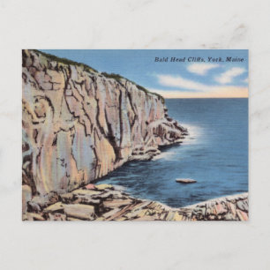 Vintage Bald Head Klippen, York, Maine Postkarte
