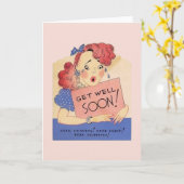 Vintage Bald-Karte Karte (Gelbe Blume)