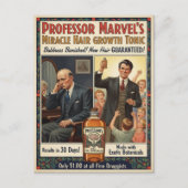 Vintage Baldness Cure Hair Growth Advertising Postkarte (Vorderseite)