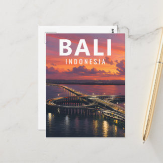Vintage-Bali-Postkarte – Bali-Mandara-Mautstraße Postkarte