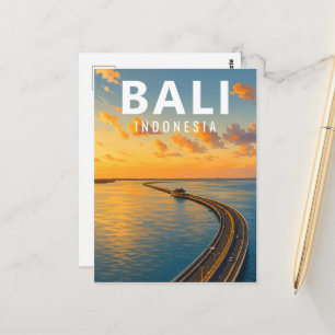 Vintage-Bali-Postkarte – Bali Mandara Meeresmautst Postkarte