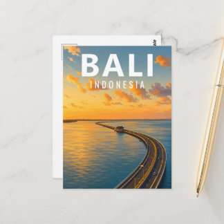 Vintage-Bali-Postkarte – Bali Mandara Meeresmautst Postkarte