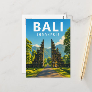 Vintage-Bali-Postkarte – Handara-Tor Postkarte