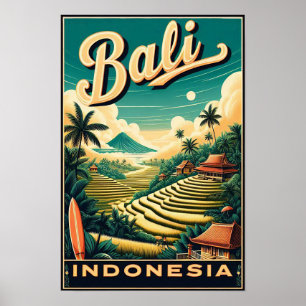 Vintage-Bali-Reiseposter Poster