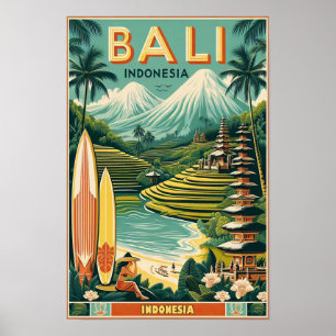 Vintage-Bali-Reiseposter Poster