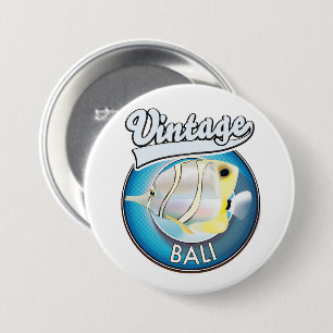 Vintage Bali Retro-Logo Button