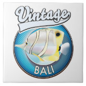 Vintage Bali Retro-Logo Fliese (Vorderseite)