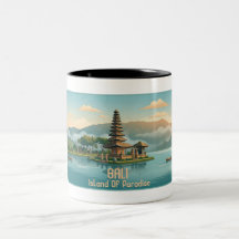 Vintage Bali Ulun Danu Beratan See-Tempel Reise