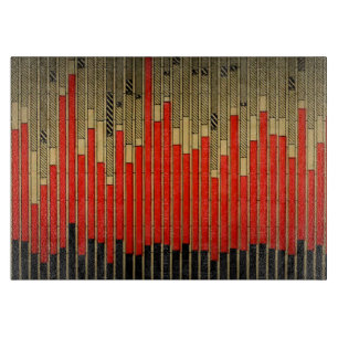 Vintage-Balken-Diagramm Chart Schneidebrett