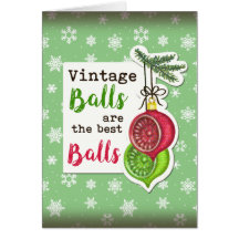 Vintage Bälle sind die besten.. Weihnachtskarte