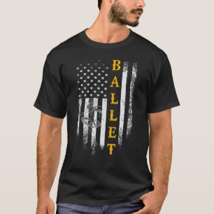 Vintage Ballerina der USA Ballett Tänzer T-Shirt