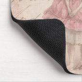 Vintage Ballerina Girl in einem rosa Tutu Mousepad (Ecke)