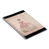 Vintage Ballerina Girl in einem rosa Tutu Notizblock (Rechte Seite)